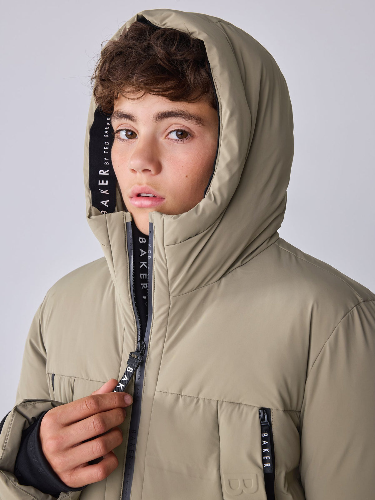Baker by Ted Baker Stone Shower Resistant Longline Padded Coat - image 5
