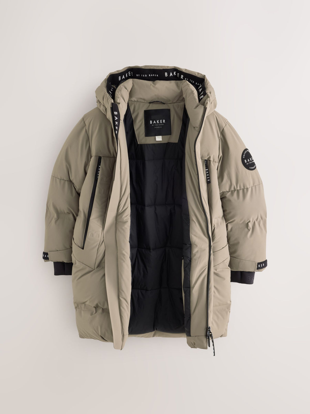 Baker by Ted Baker Stone Shower Resistant Longline Padded Coat - image 9