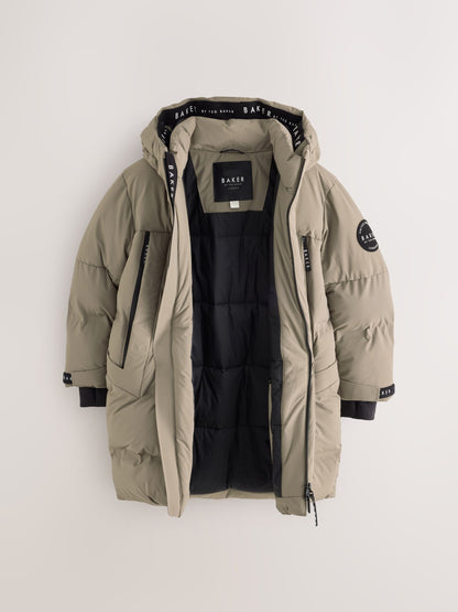 Baker by Ted Baker Stone Shower Resistant Longline Padded Coat - image 9