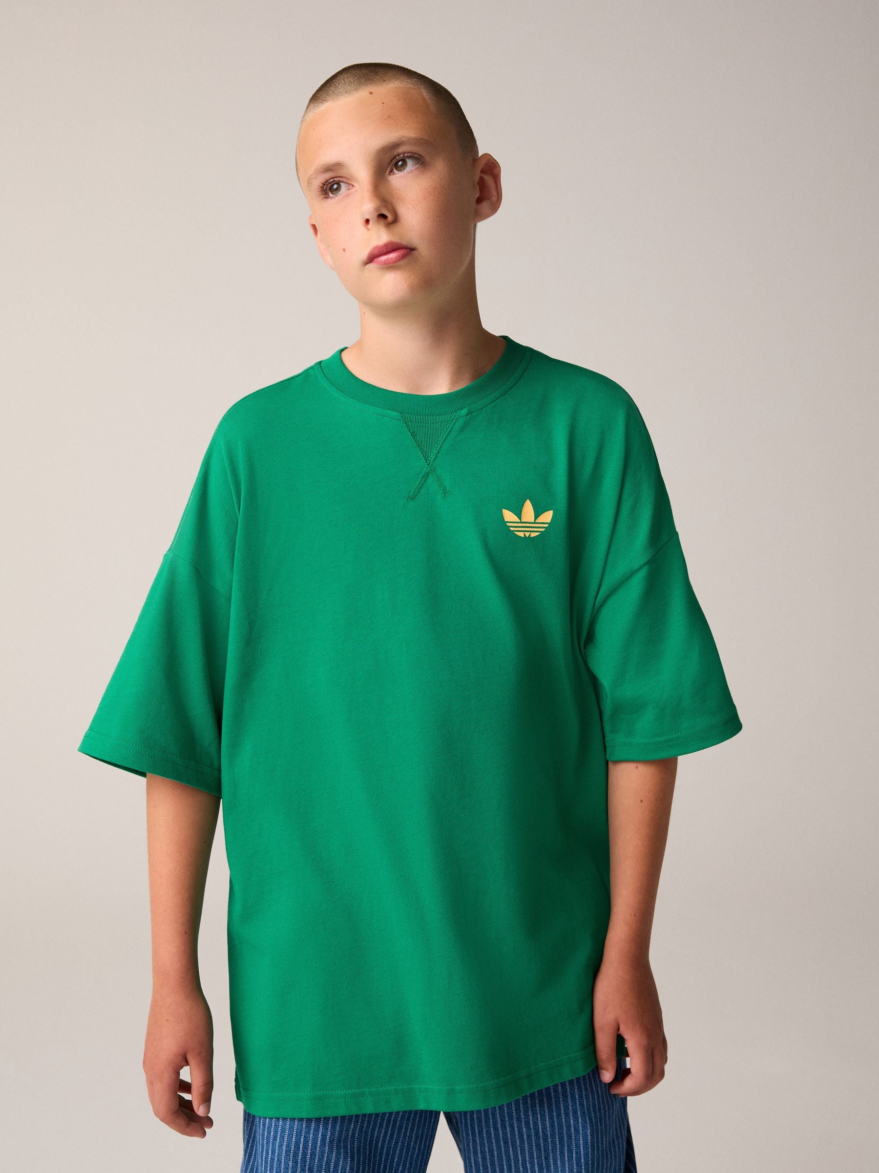Dsiney Kidz - adidas Originals Green Dinosaur Back Graphic T-Shirt image 2