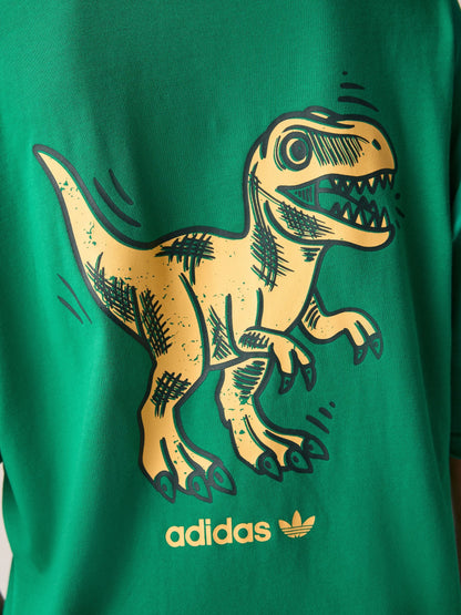 Dsiney Kidz - adidas Originals Green Dinosaur Back Graphic T-Shirt image 4