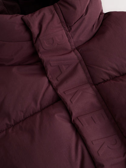 Baker by Ted Baker Burgundy Red Shower Resistant Padded Coat - image 10