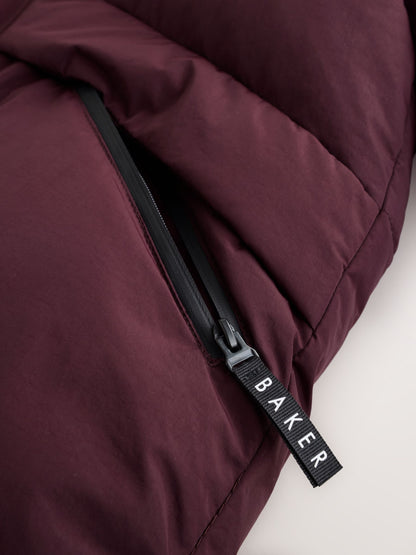 Baker by Ted Baker Burgundy Red Shower Resistant Padded Coat - image 12
