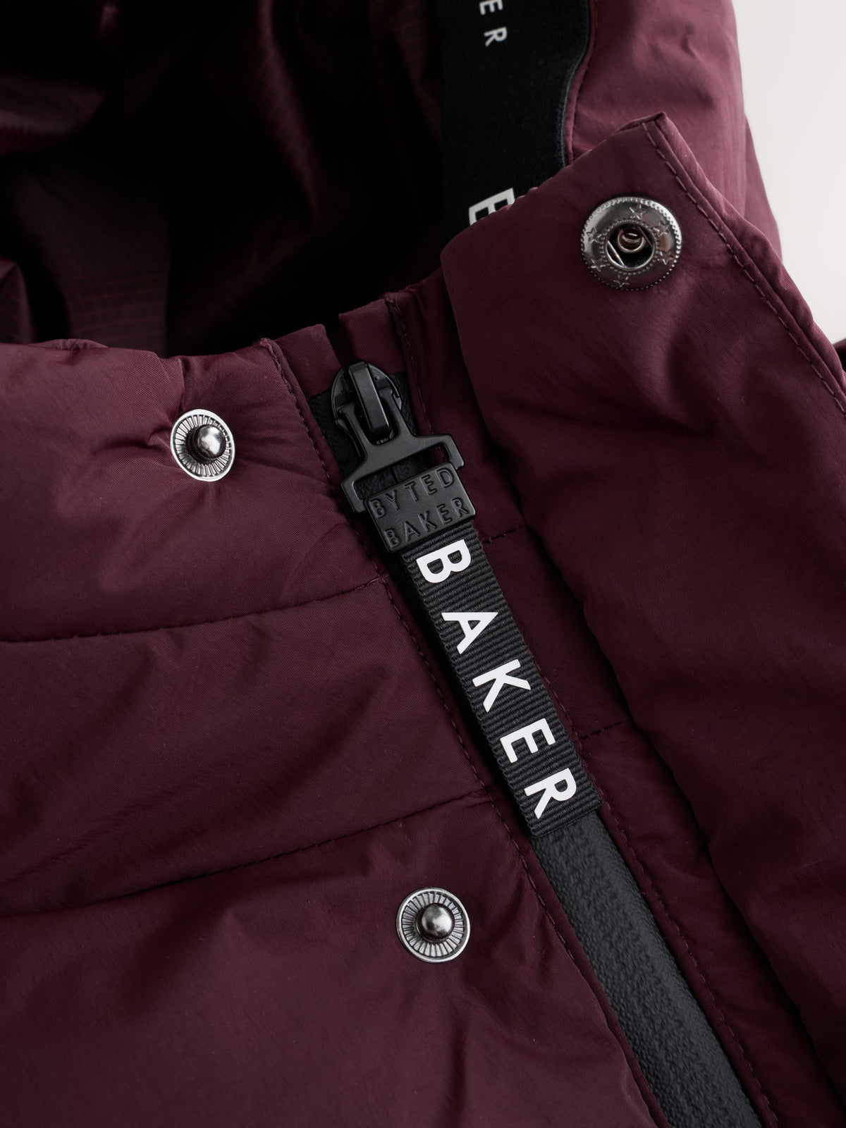 Baker by Ted Baker Burgundy Red Shower Resistant Padded Coat - image 14