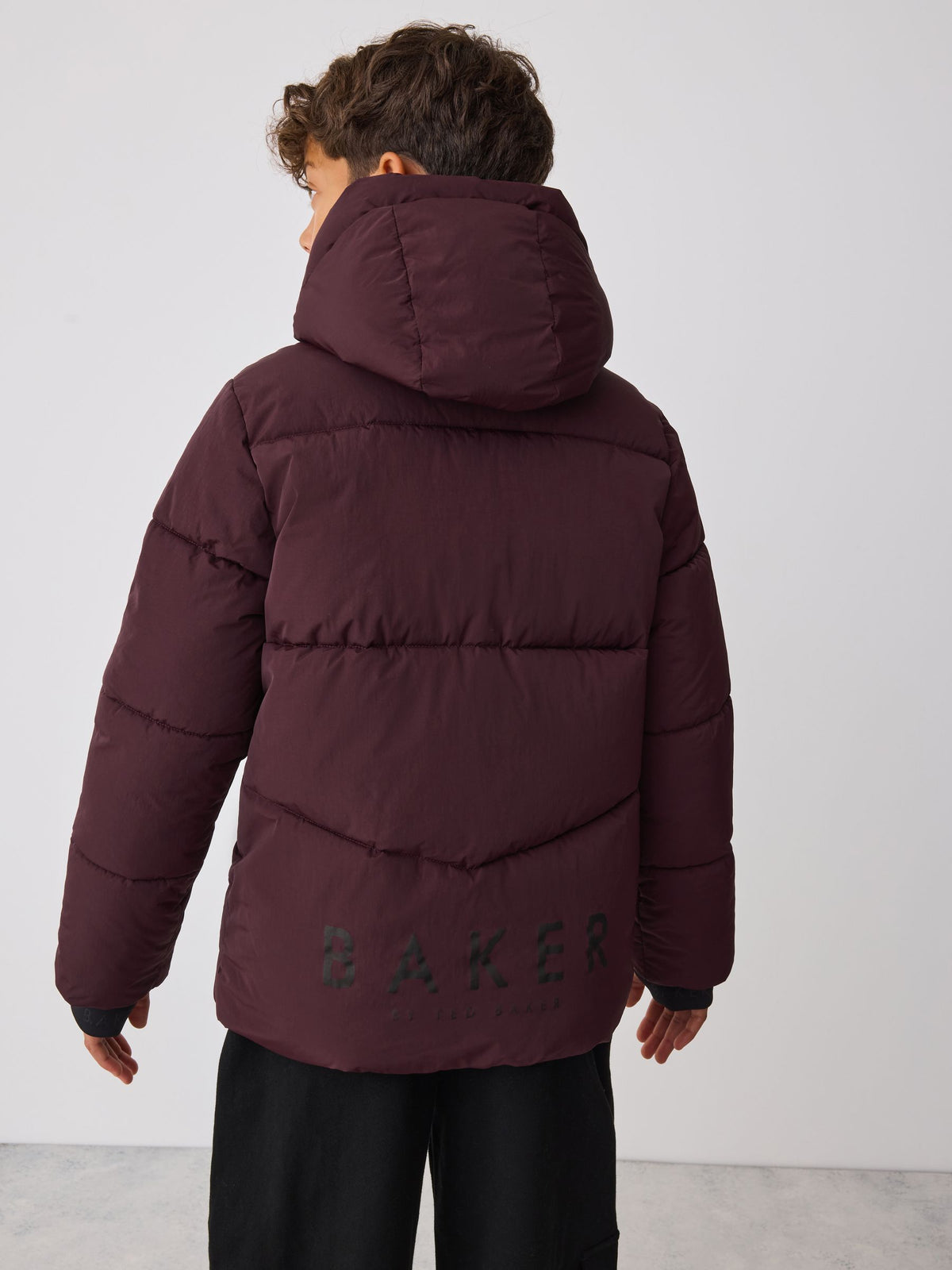 Baker by Ted Baker Burgundy Red Shower Resistant Padded Coat - image 2