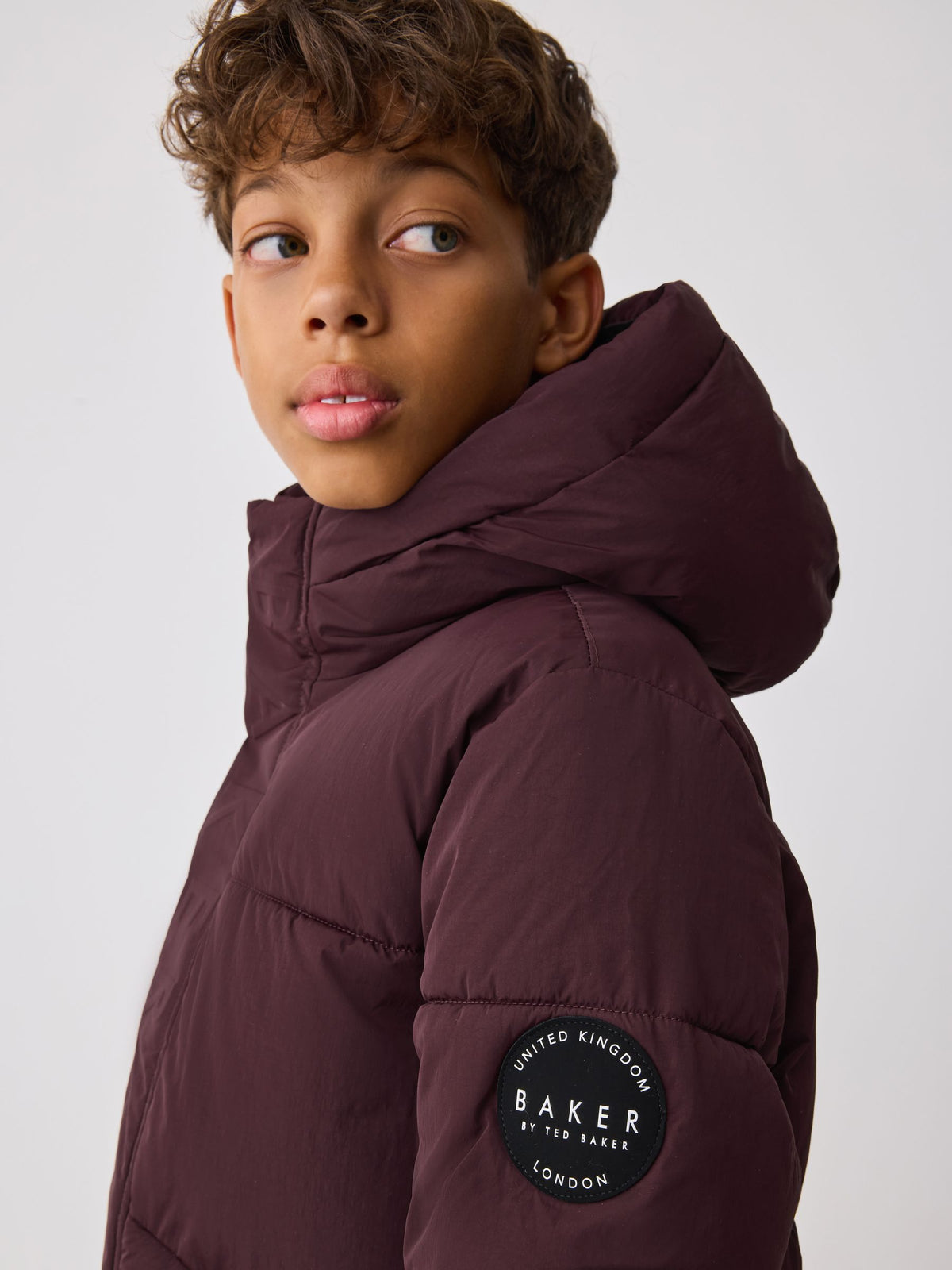 Baker by Ted Baker Burgundy Red Shower Resistant Padded Coat - image 3