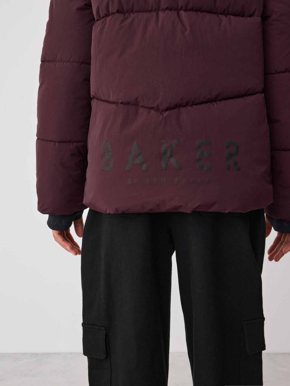 Baker by Ted Baker Burgundy Red Shower Resistant Padded Coat - image 5