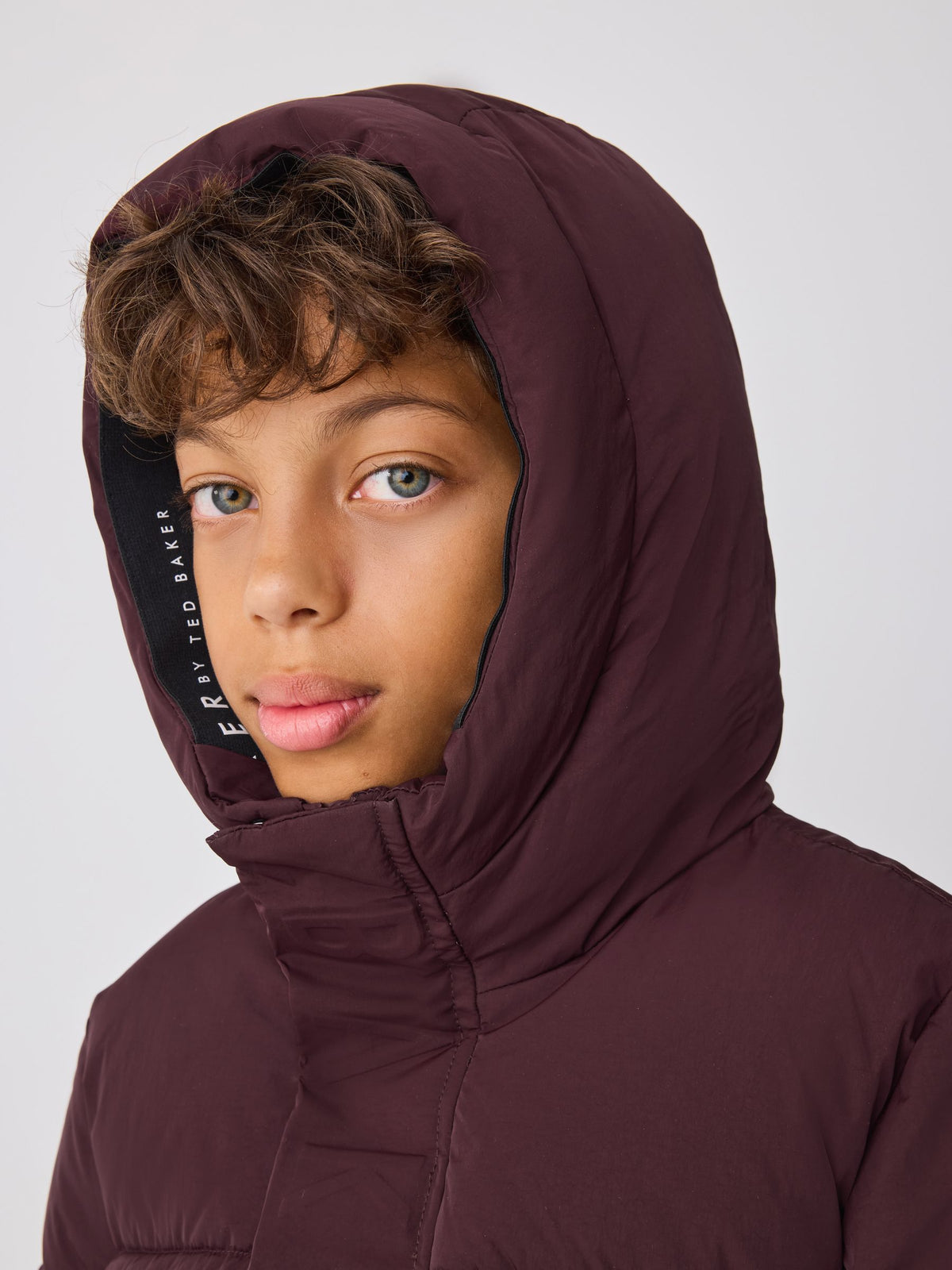 Baker by Ted Baker Burgundy Red Shower Resistant Padded Coat - image 6