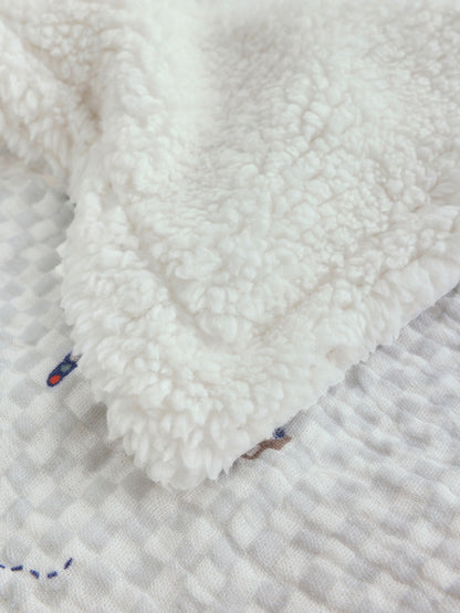 Checkerboard Cars Muslin Baby Fleece Blanket - image 3