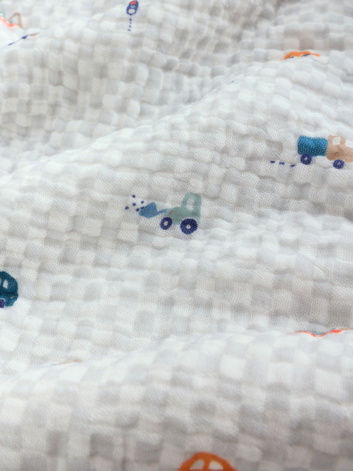 Checkerboard Cars Muslin Baby Fleece Blanket - image 4