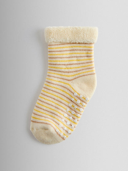 JoJo Maman Bébé Light Brown 3-Pack Baby Chick Sock image 2