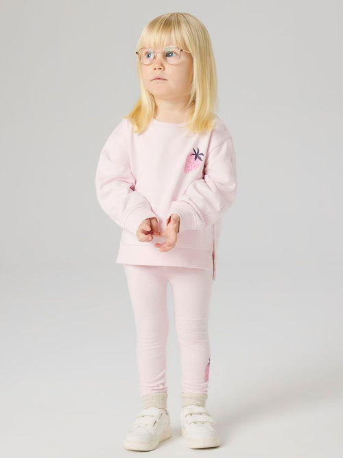 Name It Pink Strawberry Sweat Top and Leggings Set image 1