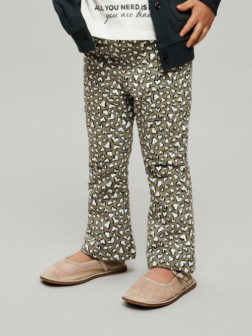 Name It Grey Leopard Print Flared Trousers image 1