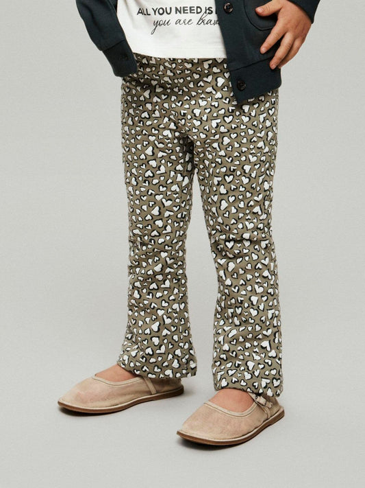 Name It Grey Leopard Print Flared Trousers image 1