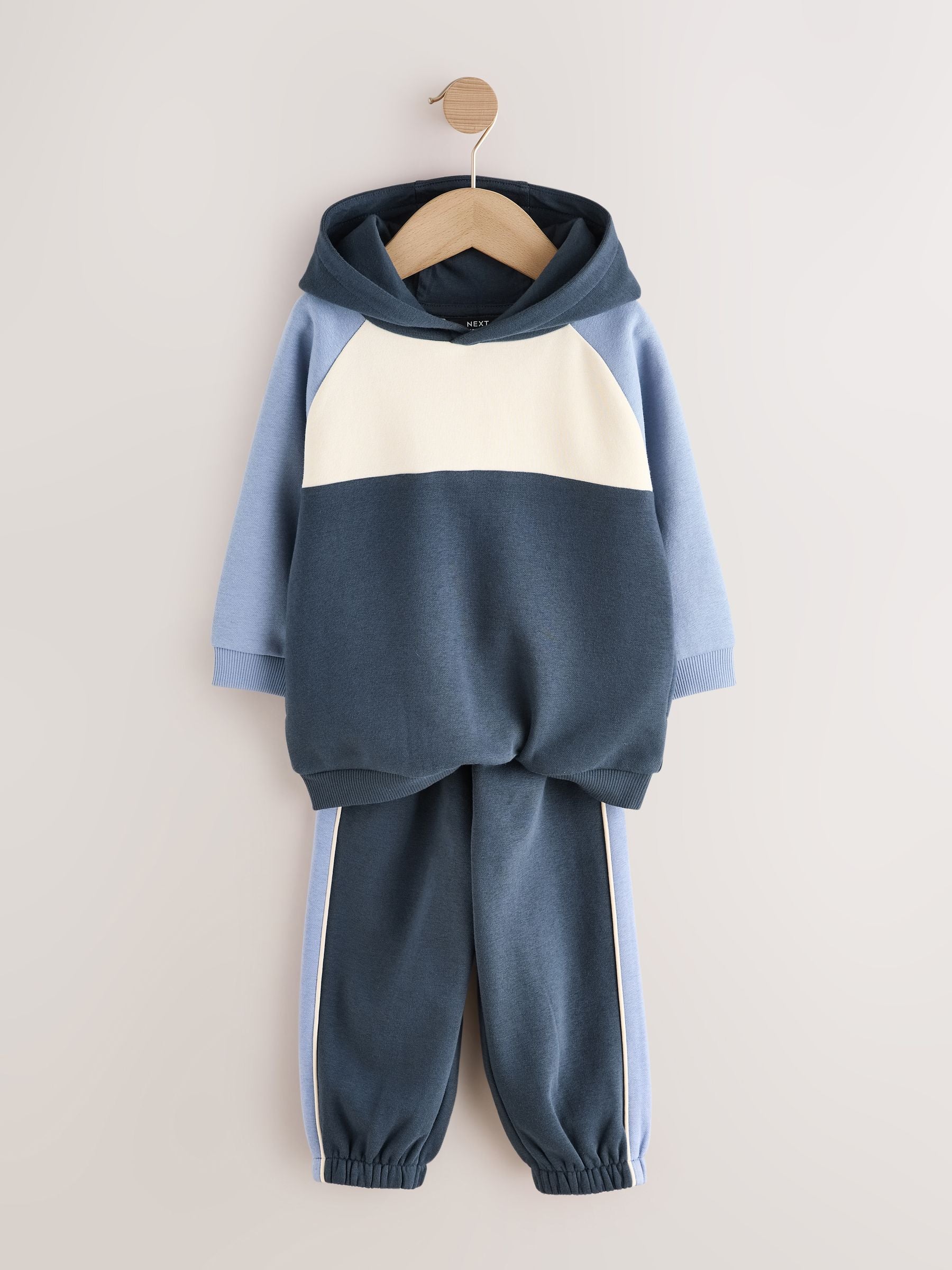 Blue Colour Block Hoodie and Joggers Set (3mths-7yrs) image 6