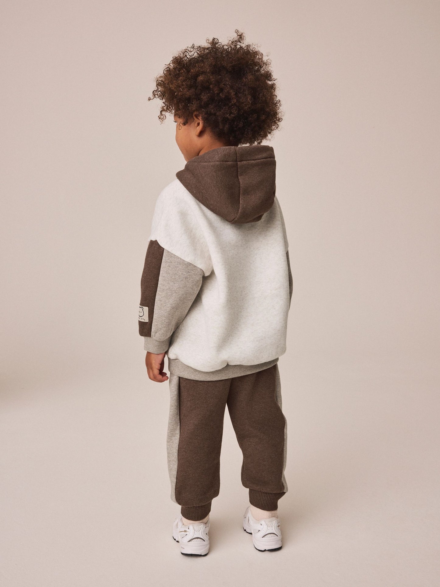 Dsiney Kidz - Chocolate Brown Colour Block Hoodie and Joggers Set (3mths-7yrs) image 3
