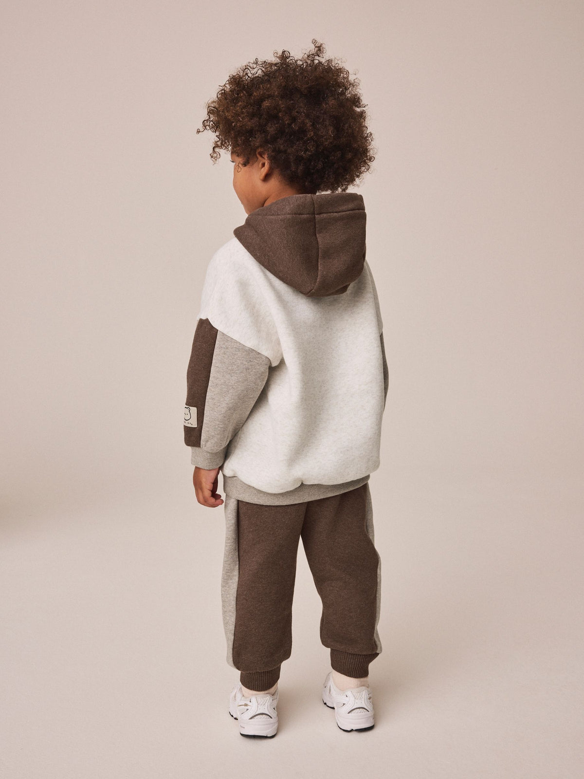 Dsiney Kidz - Chocolate Brown Colour Block Hoodie and Joggers Set (3mths-7yrs) image 3