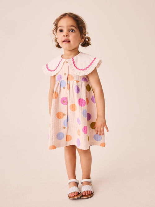 Dsiney Kidz - Rainbow Spot Collared Summer Dress (3mths-7yrs) image 1