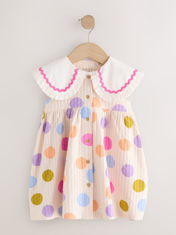 Rainbow Spot Collared Summer Dress (3mths-7yrs) image 1