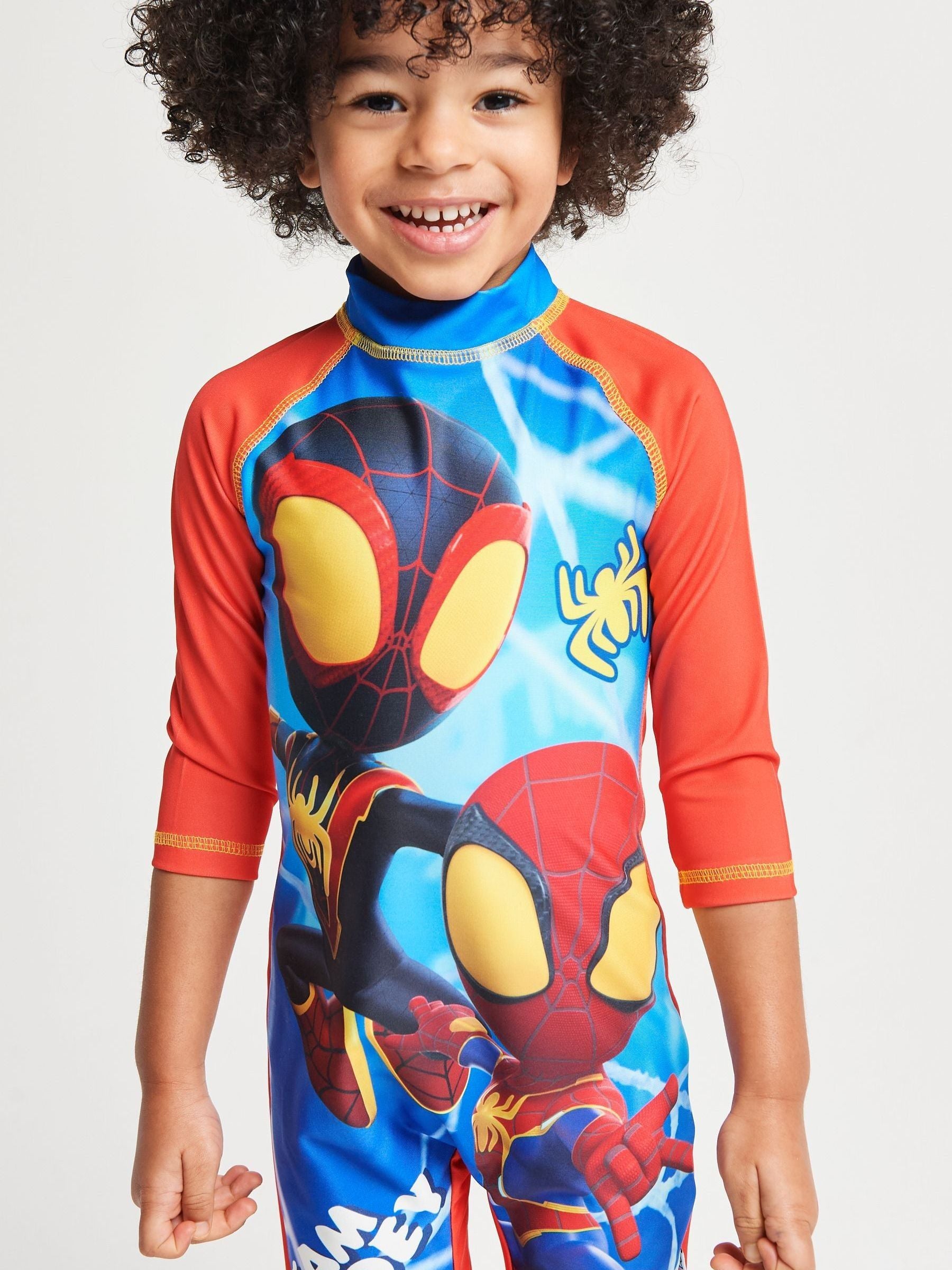 Brand Threads Blue Spidey & His Amazing Friends Swimsuit image 3
