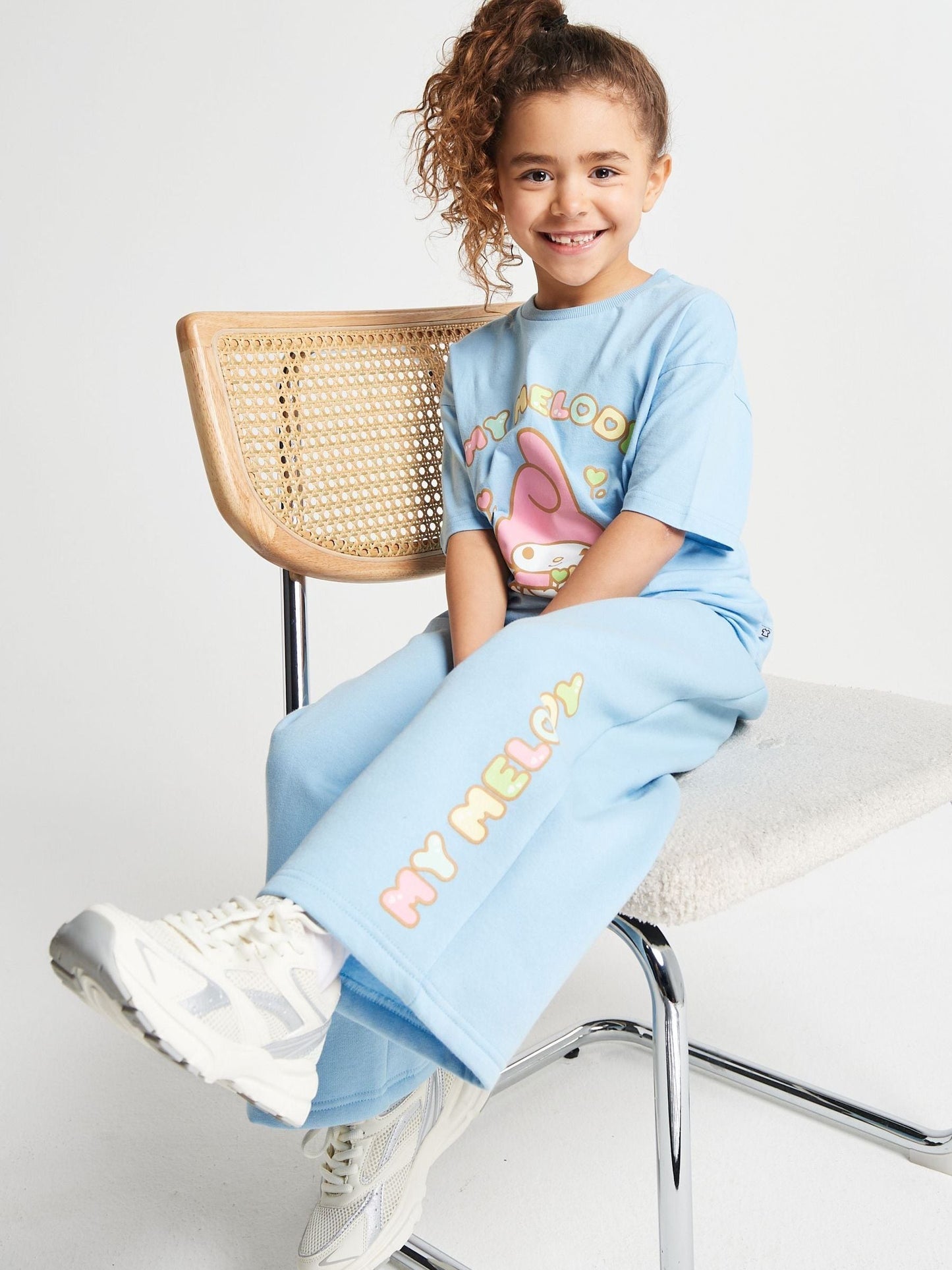 Brand Threads Blue My Melody T-Shirt and Wide Leg Joggers Set image 4