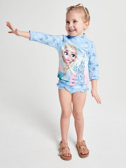 Brand Threads Blue Frozen Elsa Swim Set image 1