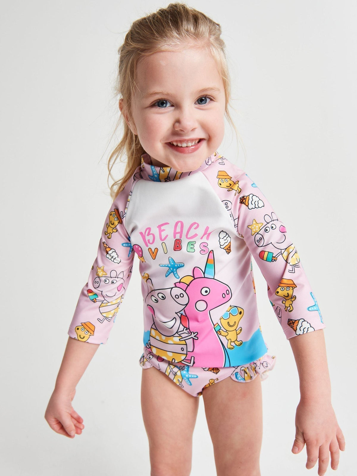 Dsiney Kidz - Brand Threads Pink Peppa Pig Swim Set image 3