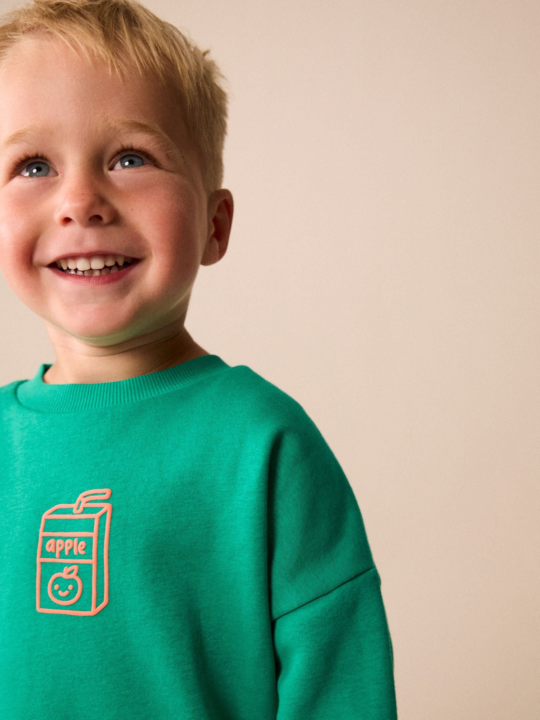 Dsiney Kidz - Green Juice Box Printed Crew Neck Sweat Top (3mths-7yrs) image 4