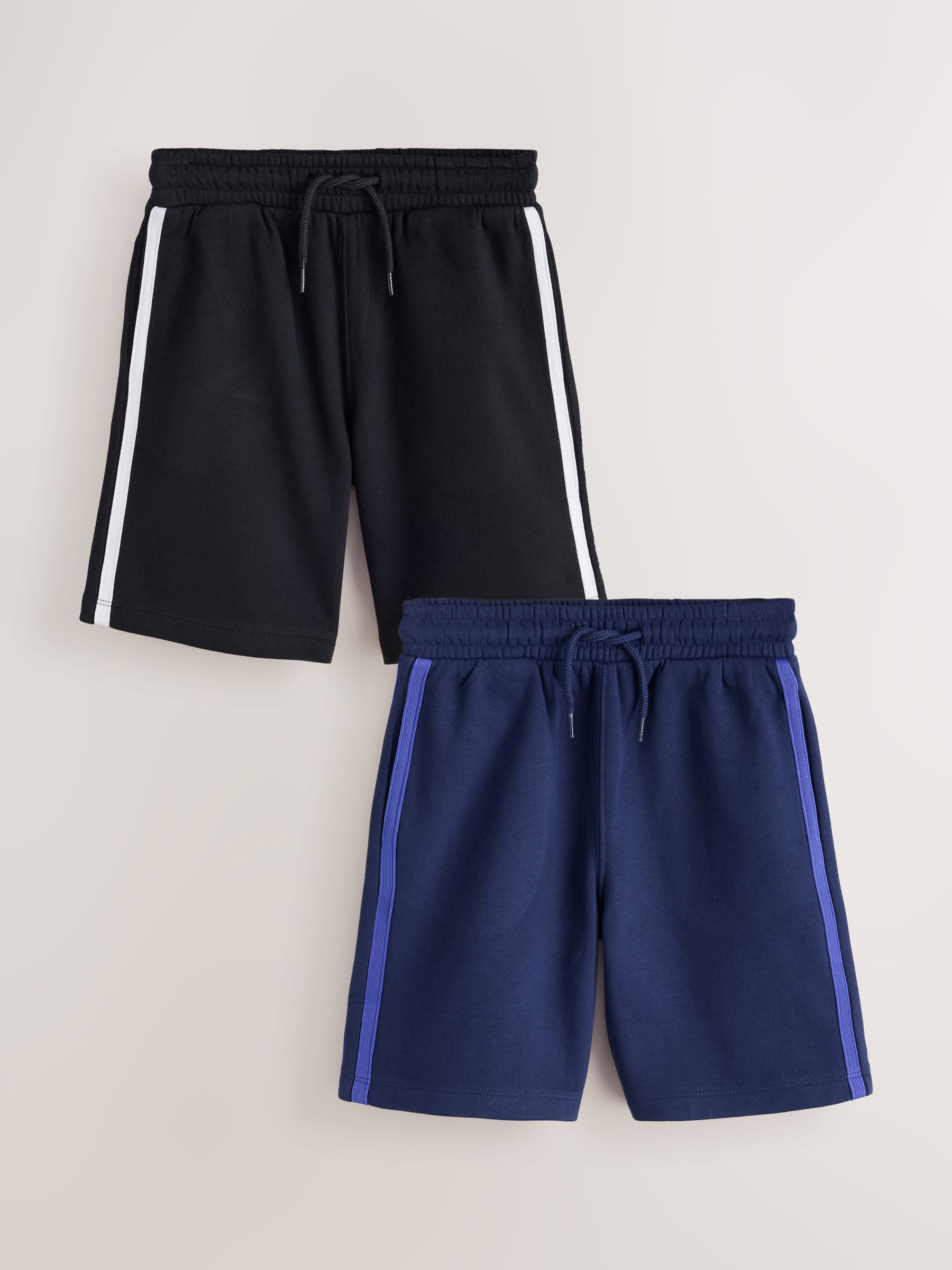 Dsiney Kidz - Black/Navy 2 Pack Side Stripe Shorts (3-16yrs) image 1