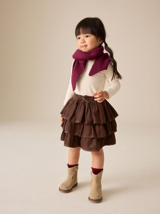 Dsiney Kidz - Chocolate Brown Cord Pullon Rara Skirt (3mths-7yrs) image 2