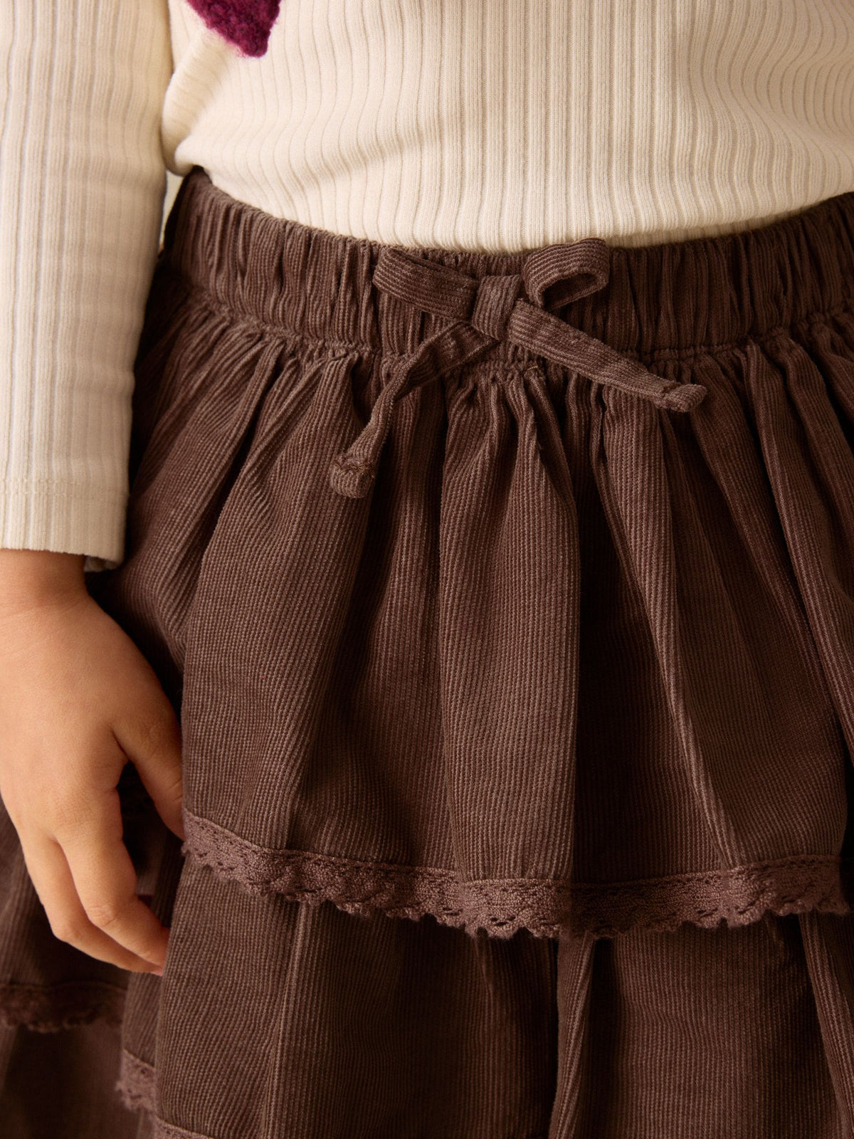 Dsiney Kidz - Chocolate Brown Cord Pullon Rara Skirt (3mths-7yrs) image 4