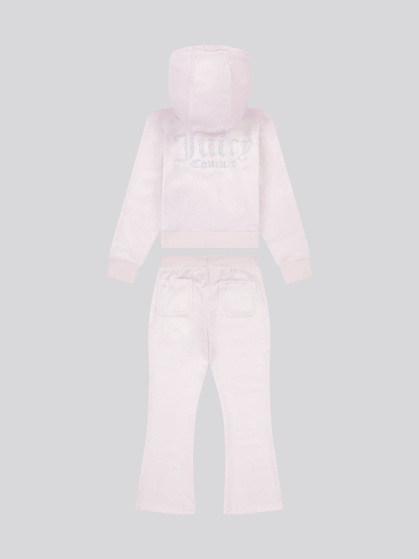 Juicy Couture Purple Diamante Zip Thru Hoodie & Bootcut Joggers Set image 1