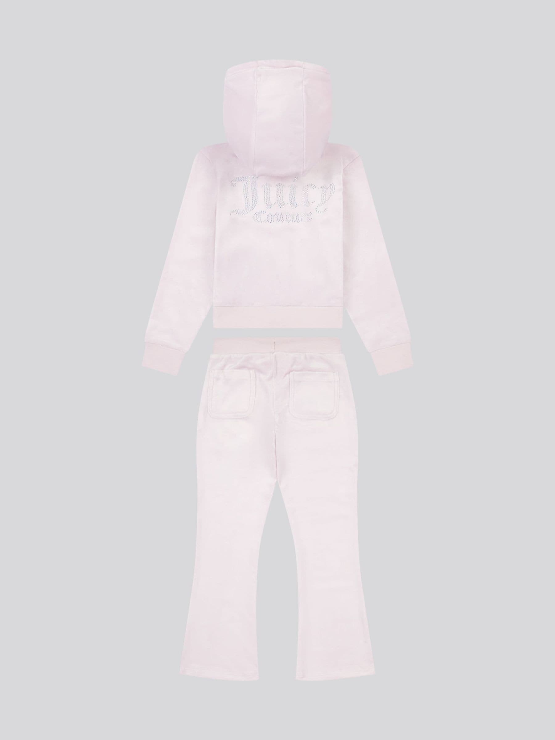 Juicy Couture Purple Diamante Zip Thru Hoodie & Bootcut Joggers Set image 1