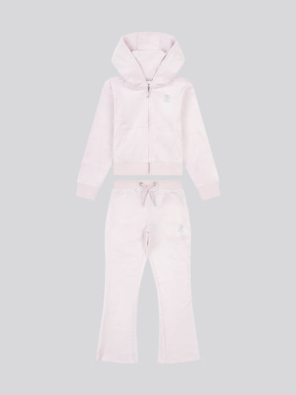 Juicy Couture Purple Diamante Zip Thru Hoodie & Bootcut Joggers Set image 2