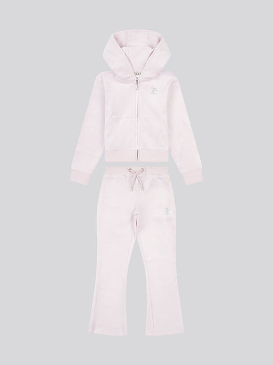 Juicy Couture Purple Diamante Zip Thru Hoodie & Bootcut Joggers Set image 2
