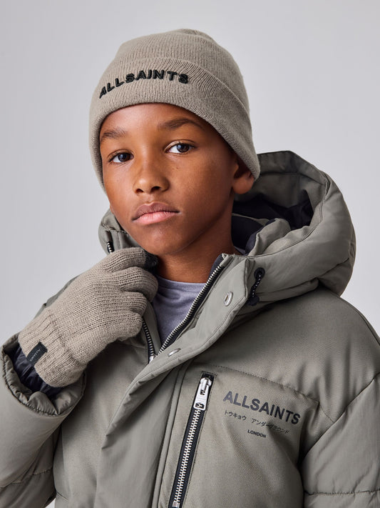 smALLSAINTS Stone Logo Beanie and Gloves Set - image 1