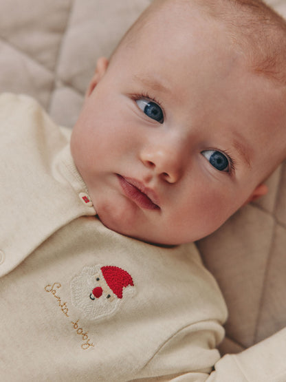 Cream Baby Christmas Character Sleepsuit (0mths-3yrs)