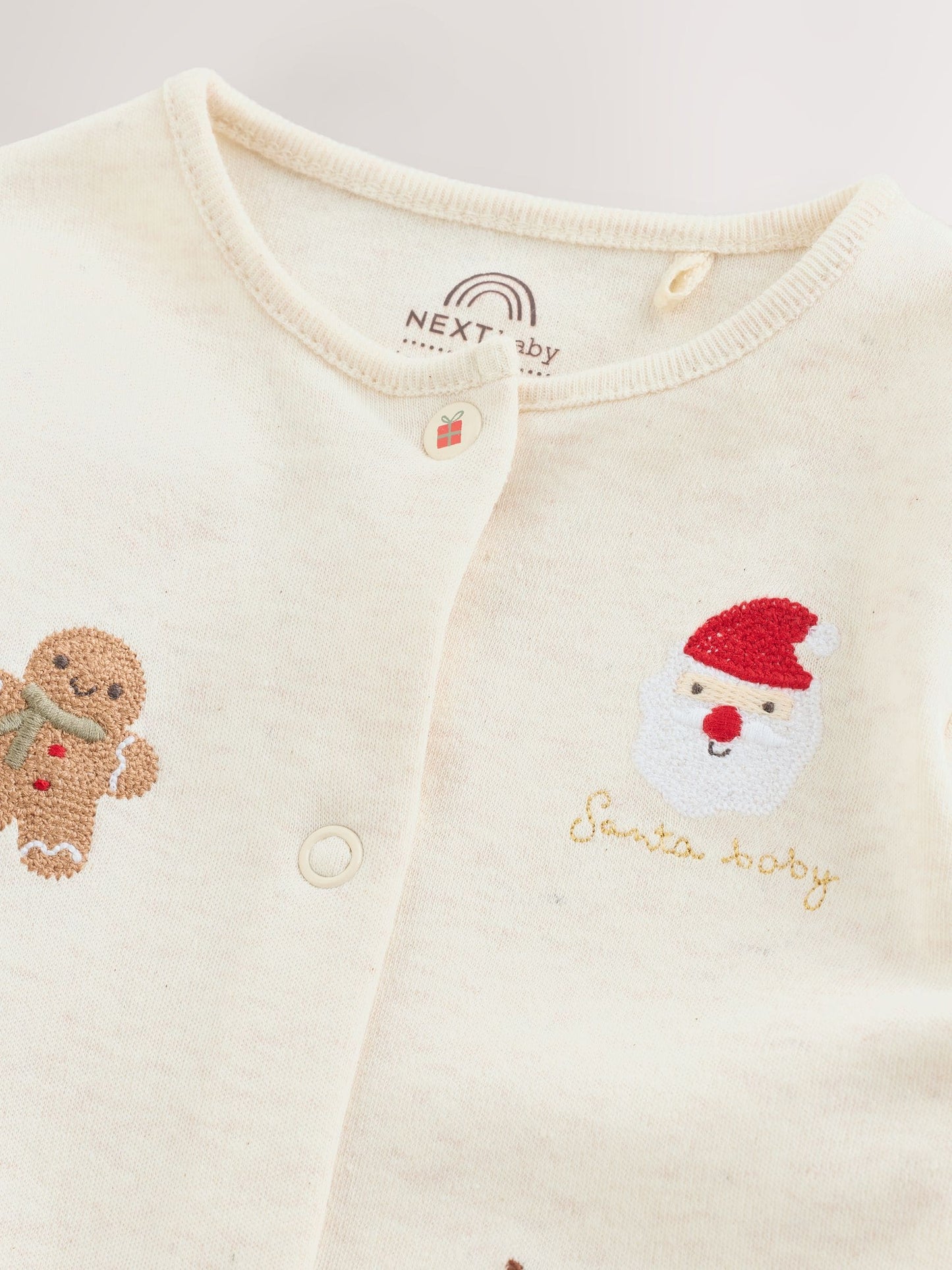 Cream Baby Christmas Character Sleepsuit (0mths-3yrs)