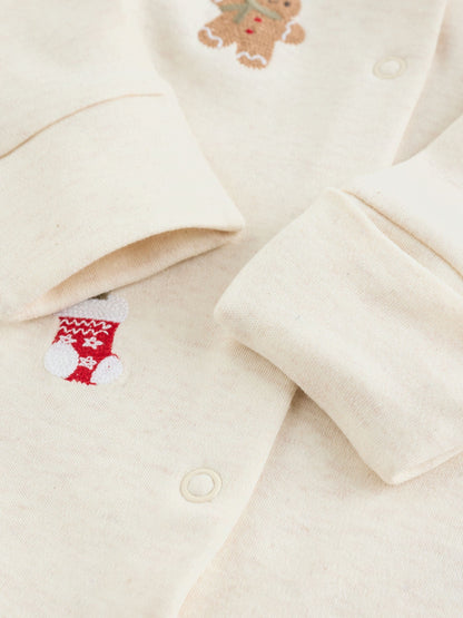 Cream Baby Christmas Character Sleepsuit (0mths-3yrs)