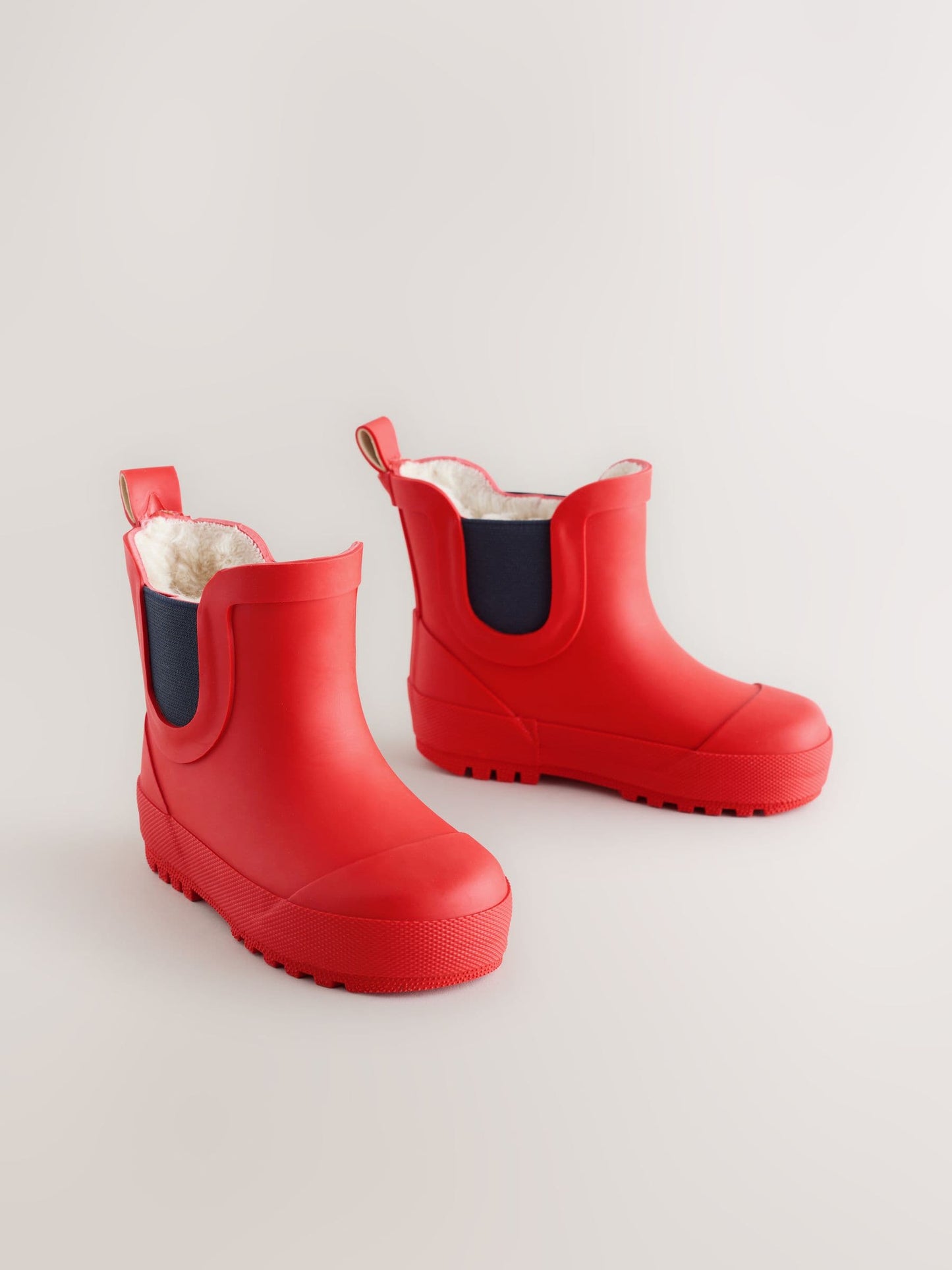 Red Warm Lined Ankle Wellies