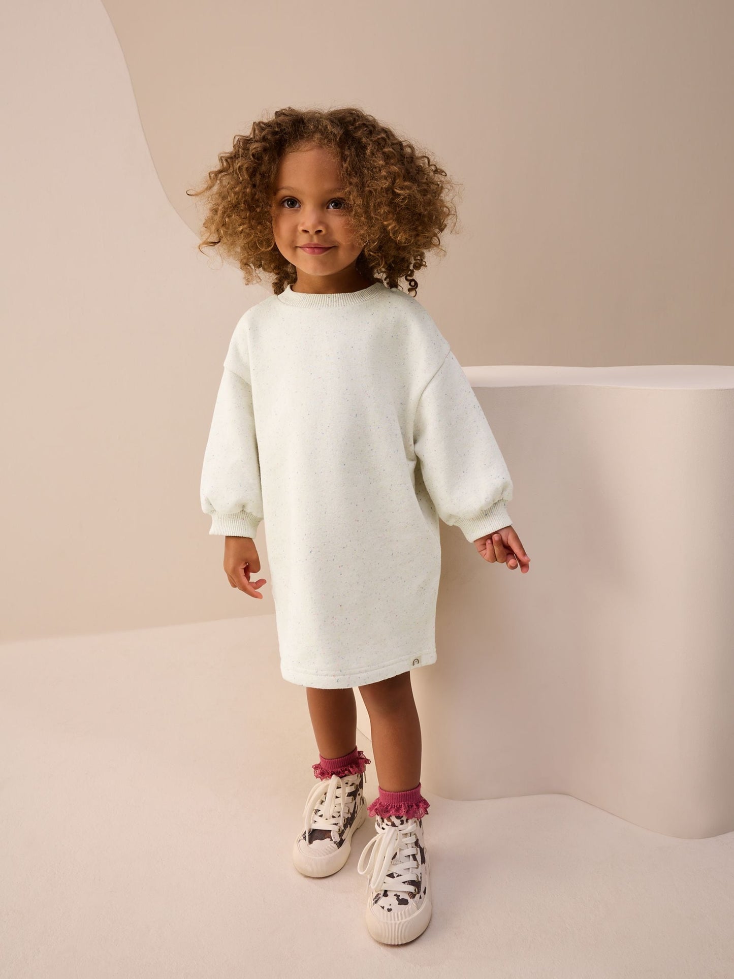 Oatmeal Cream Relaxed Sweat Dress (3mths-7yrs)