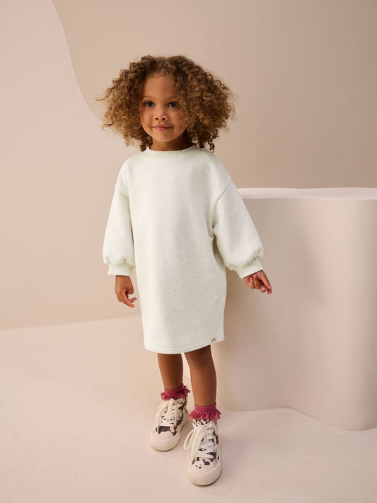 Oatmeal Cream Relaxed Sweat Dress (3mths-7yrs)