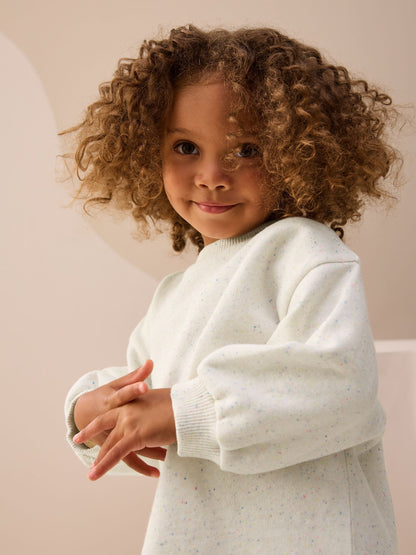 Oatmeal Cream Relaxed Sweat Dress (3mths-7yrs)