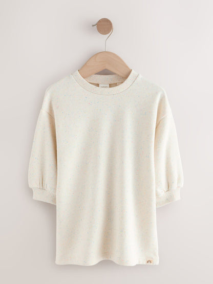 Oatmeal Cream Relaxed Sweat Dress (3mths-7yrs)