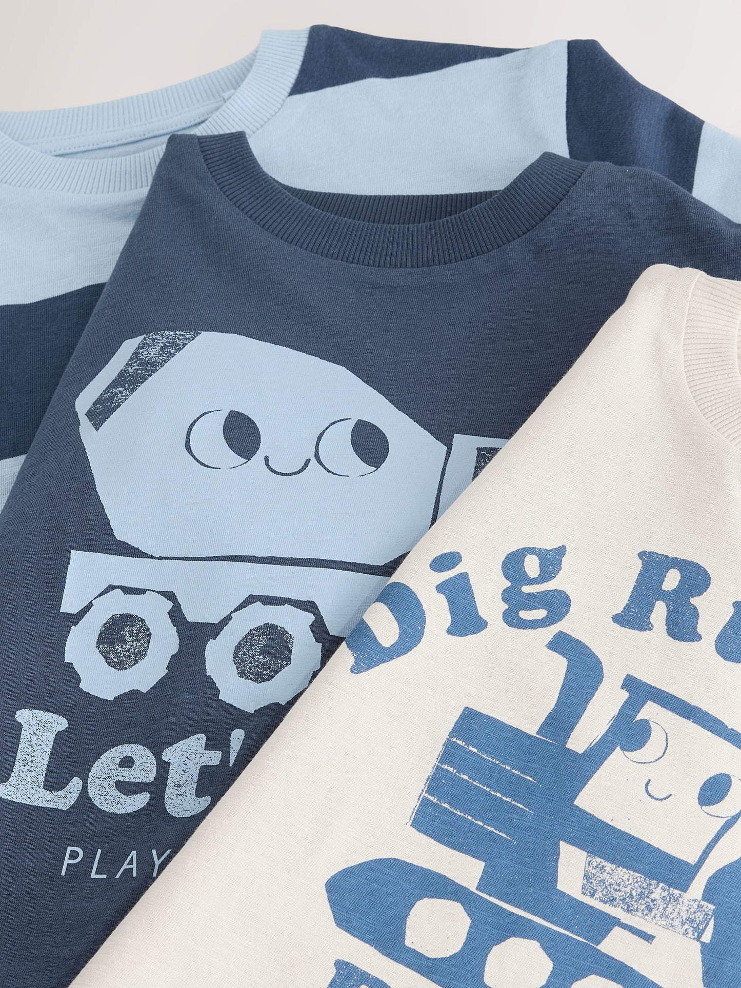 Blue Digger Long Sleeve Graphic Print T-Shirts 3 Pack (3mths-7yrs) image 7
