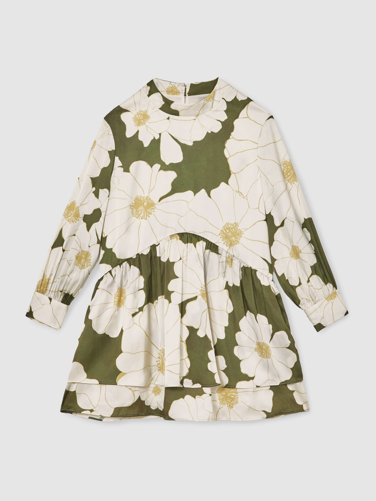 Reiss Green Daisy 3-9 yrs Floral-Print Swing Dress image 2