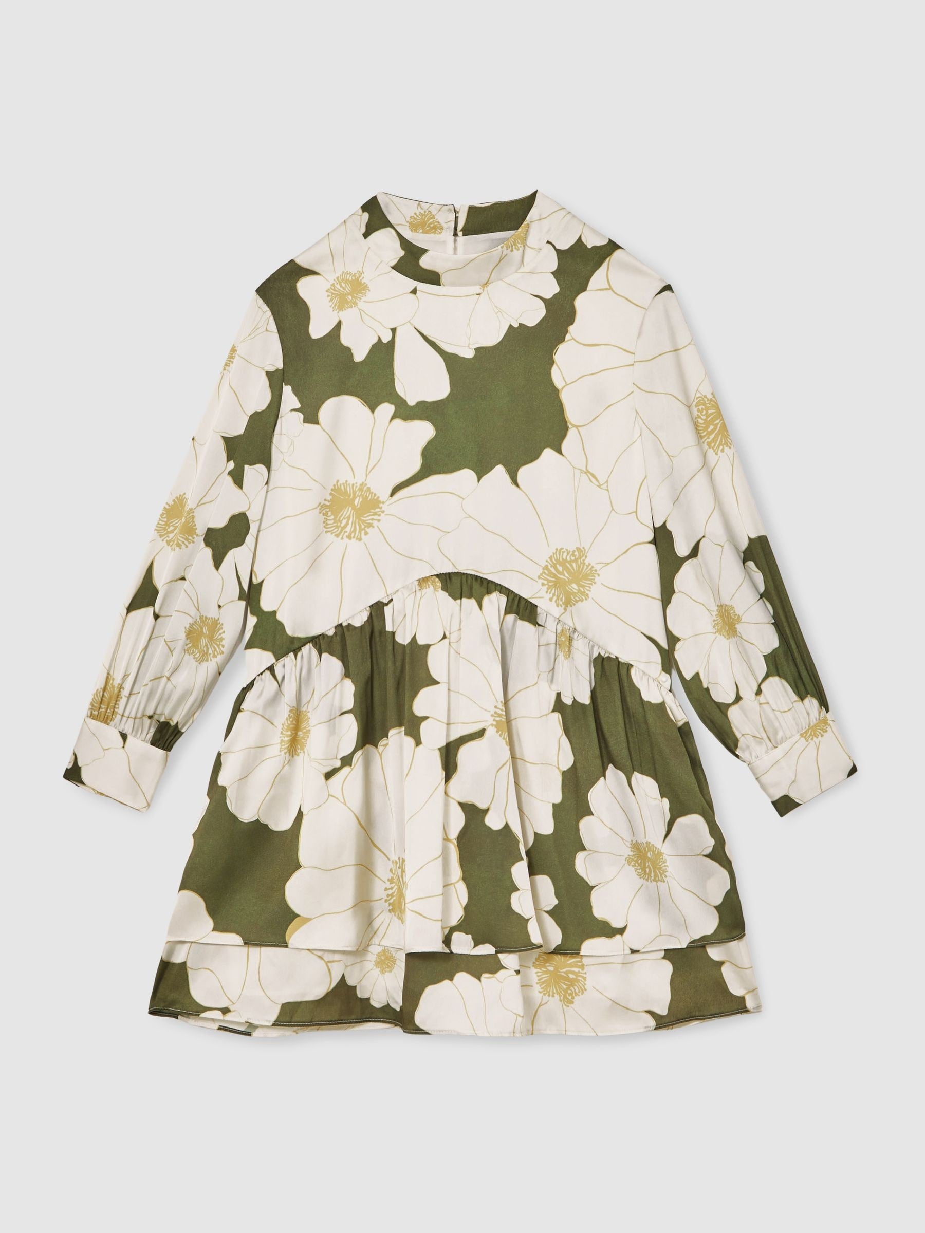 Reiss Green Daisy 3-9 yrs Floral-Print Swing Dress image 2