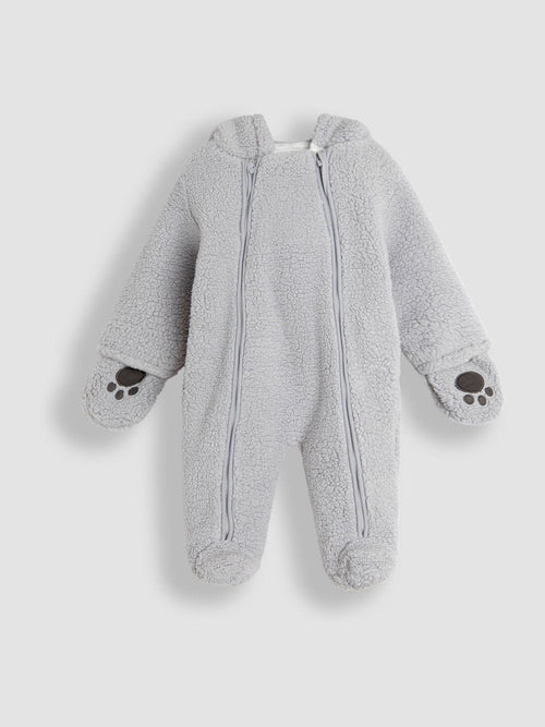 JoJo Maman Bébé Grey Koala Cosy Borg Character Pramsuit image 1