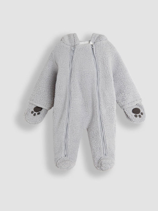JoJo Maman Bébé Grey Koala Cosy Borg Character Pramsuit image 1