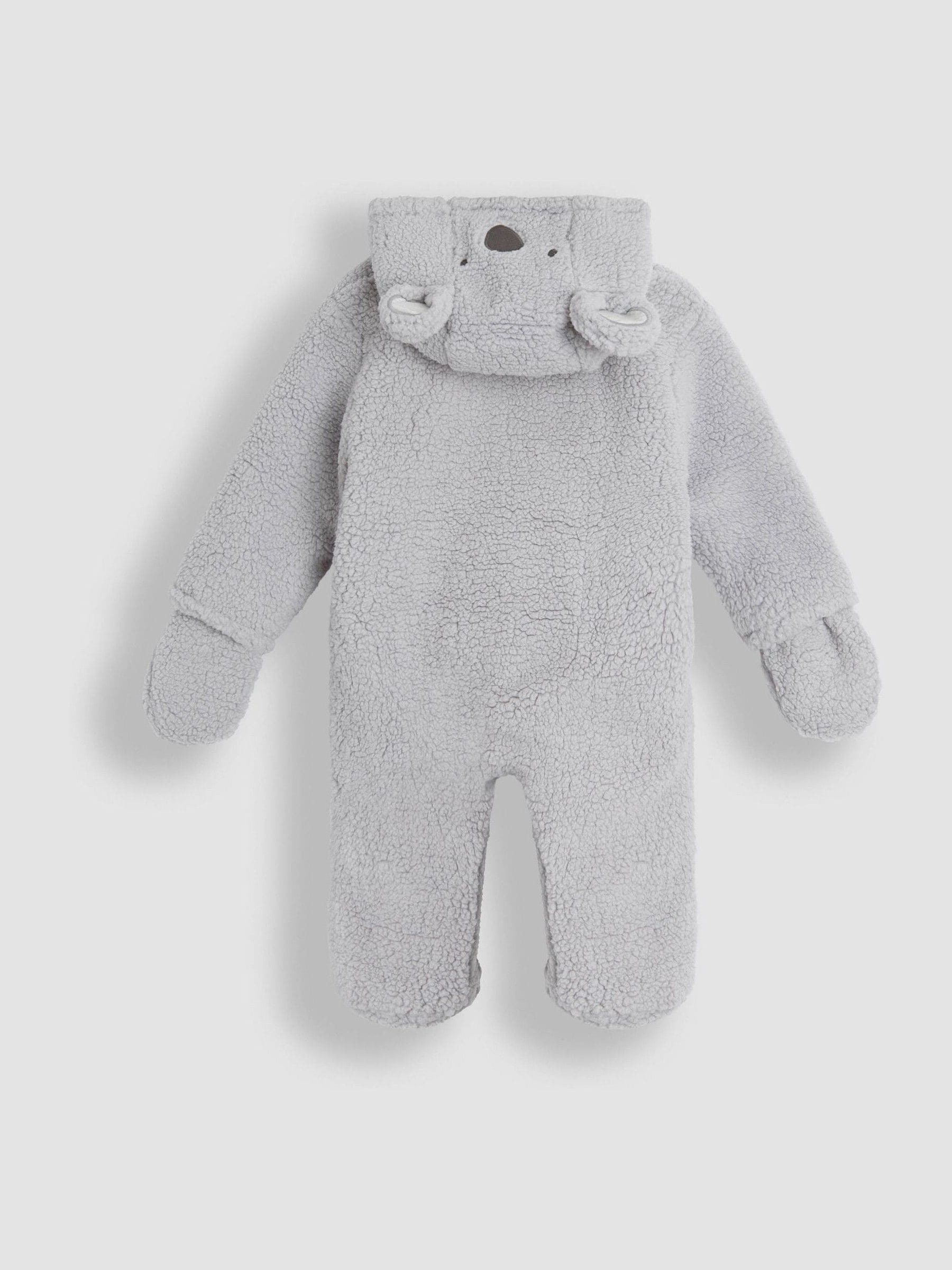 JoJo Maman Bébé Grey Koala Cosy Borg Character Pramsuit image 3